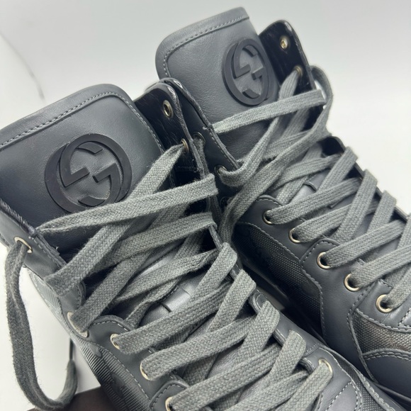 AUTHENTIC GUCCI Coda GG Imprime Canvas Sneakers Size 9 In Platinum Grey - Picture 14 of 16